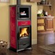 Salamandra a lenha com forno italiana La Nordica Rossella Plus Forno Evo, vermelha, 9.4kW | Salamandras a lenha com forno | Salamandras a lenha |