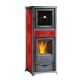 Salamandra a lenha com forno italiana La Nordica Rossella Plus Forno Evo, vermelha, 9.4kW | Salamandras a lenha com forno | Salamandras a lenha |