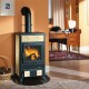 Salamandra a lenha italiana La Nordica Rossella R1, bege, 9kW | Salamandras a lenha |  |