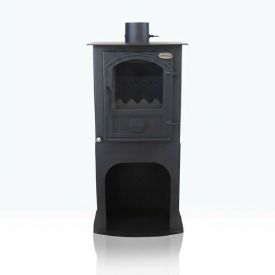 Salamandra a lenha Verso 1 Stand CID com porta em ferro fundido, 7.5kW - Verso