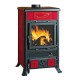 Salamandra a lenha italiana La Nordica Rossella R1, vermelha, 9kW | Salamandras a lenha |  |