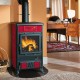 Salamandra a lenha italiana La Nordica Rossella R1, vermelha, 9kW | Salamandras a lenha |  |