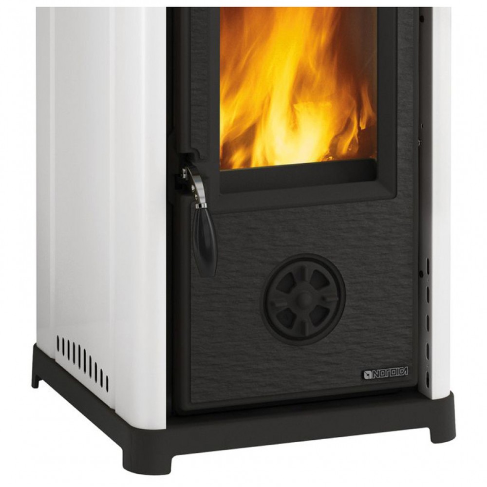 Salamandra a lenha italiana La Nordica Tea, branca, 7kW | Salamandras a lenha |  |