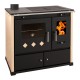 Salamandras a lenha com forno Prometey Perfect Practik Lux, cor marfim, saída de fumos à esquerda, 9,5 kW |  |  |
