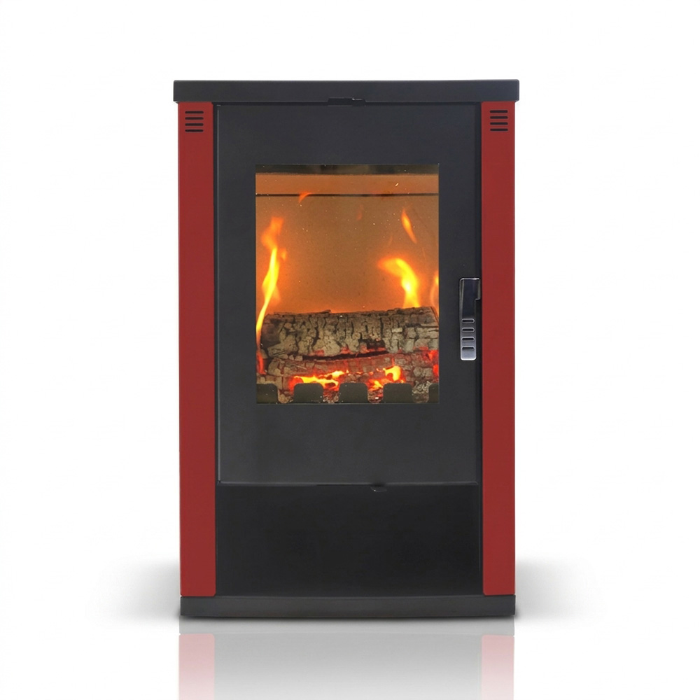 Salamandra a lenha Verso Theia, Bordeaux, 9kW | Salamandras a lenha com ventilação | Salamandras a lenha |