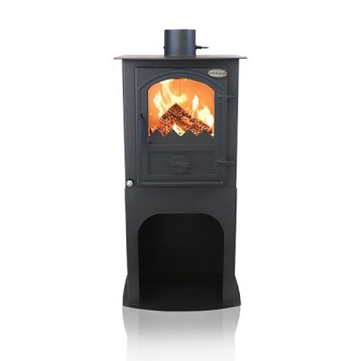 Salamandra a lenha Verso 1 Stand CID com porta em ferro fundido, 7.5kW - Verso