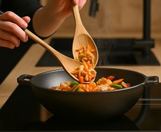 Frigideira de ferro fundido plana