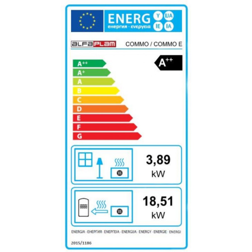 Salamandra a pellets para aquecimento central Alfa Plam Commo, Marfim, 22.5 kW | Salamandras a pellets para aquecimento central | Salamandras a pellets |