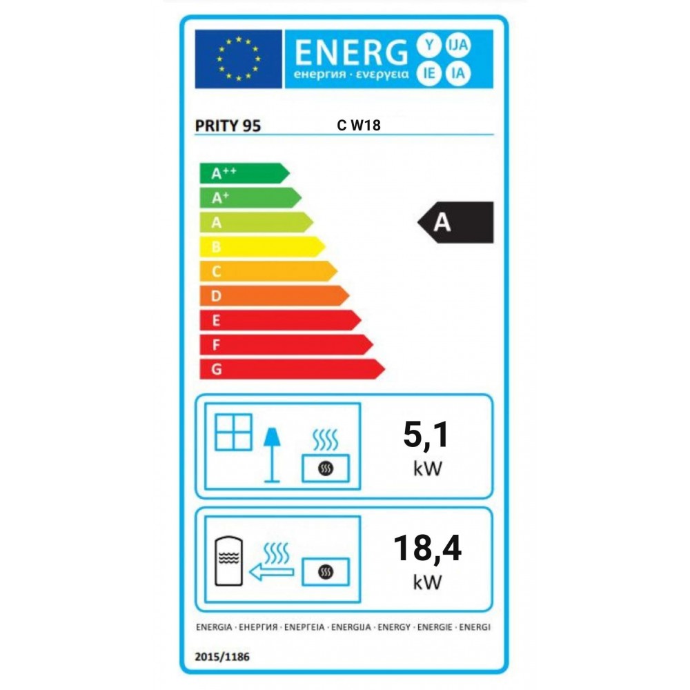 Lareira para aquecimento central Prity C W18, ferro fundido, 23.5kw | Lareiras para aquecimento central | Lareiras |