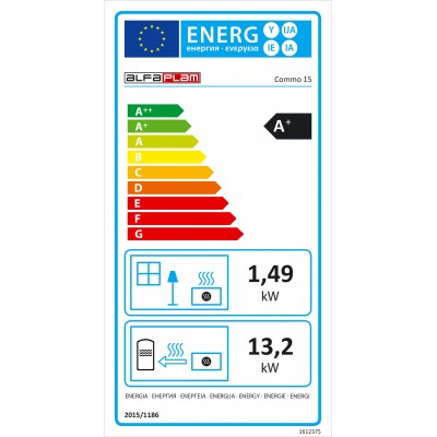 Salamandra a pellets para aquecimento central Alfa Plam Commo 15 Bordeaux, 15 kW - Produtos para comparar