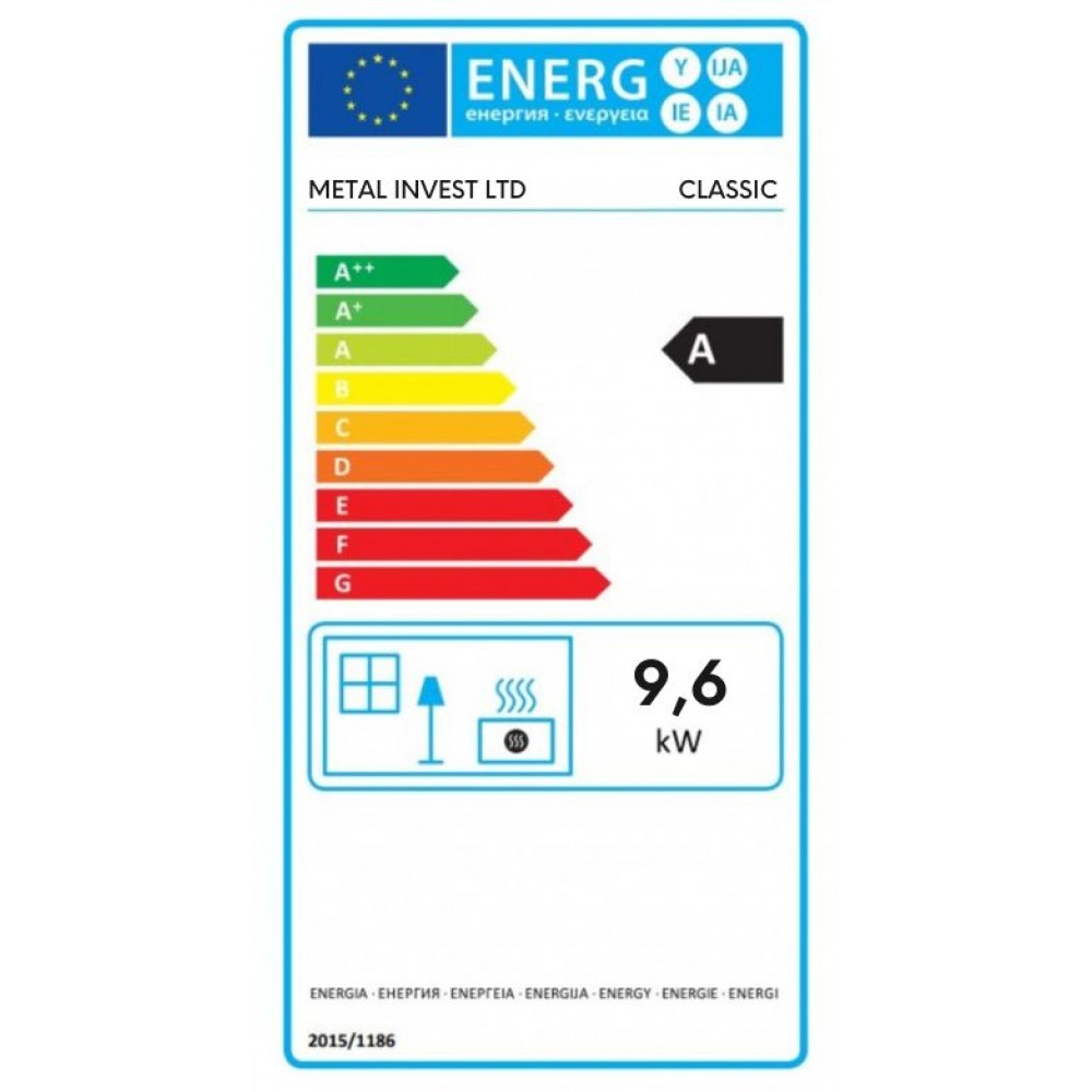 Salamandra a lenha Metalik com ferro fundido , 9.6 kW | Salamandras a lenha com ventilação | Salamandras a lenha |