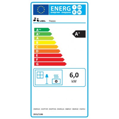 Salamandra a lenha MBS Happy 6kW Vermelho - Produtos para comparar