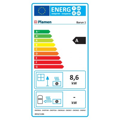 Lareira a lenha Plamen Barun 1, Potência Térmica 8.6kw - Lareiras
