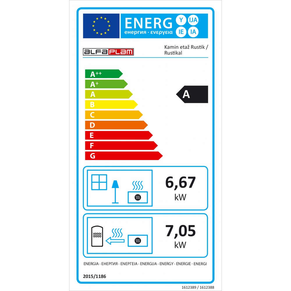 Salamandra a lenha para aquecimento central Alfa Plam Rustikal E, 14kW | Salamandras a lenha para aquecimento central | Salamandras a lenha |