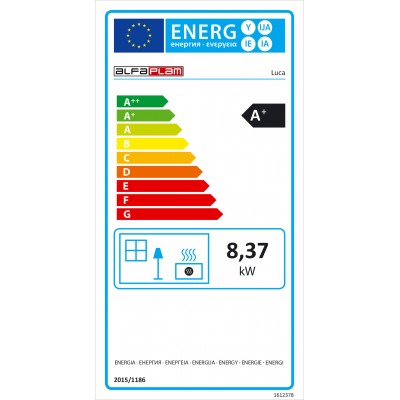 Salamandra a pellets Alfa Plam Luca, Vermelho, 8 kW - Produtos para comparar