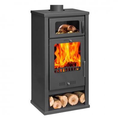 Salamandra a lenha com forno Balkan Energy Troy, 7.8kW - 