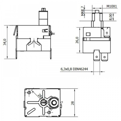  Conector de alimentação com chave para salamandras a pellets - Eletrônicos para salamandras a pellets