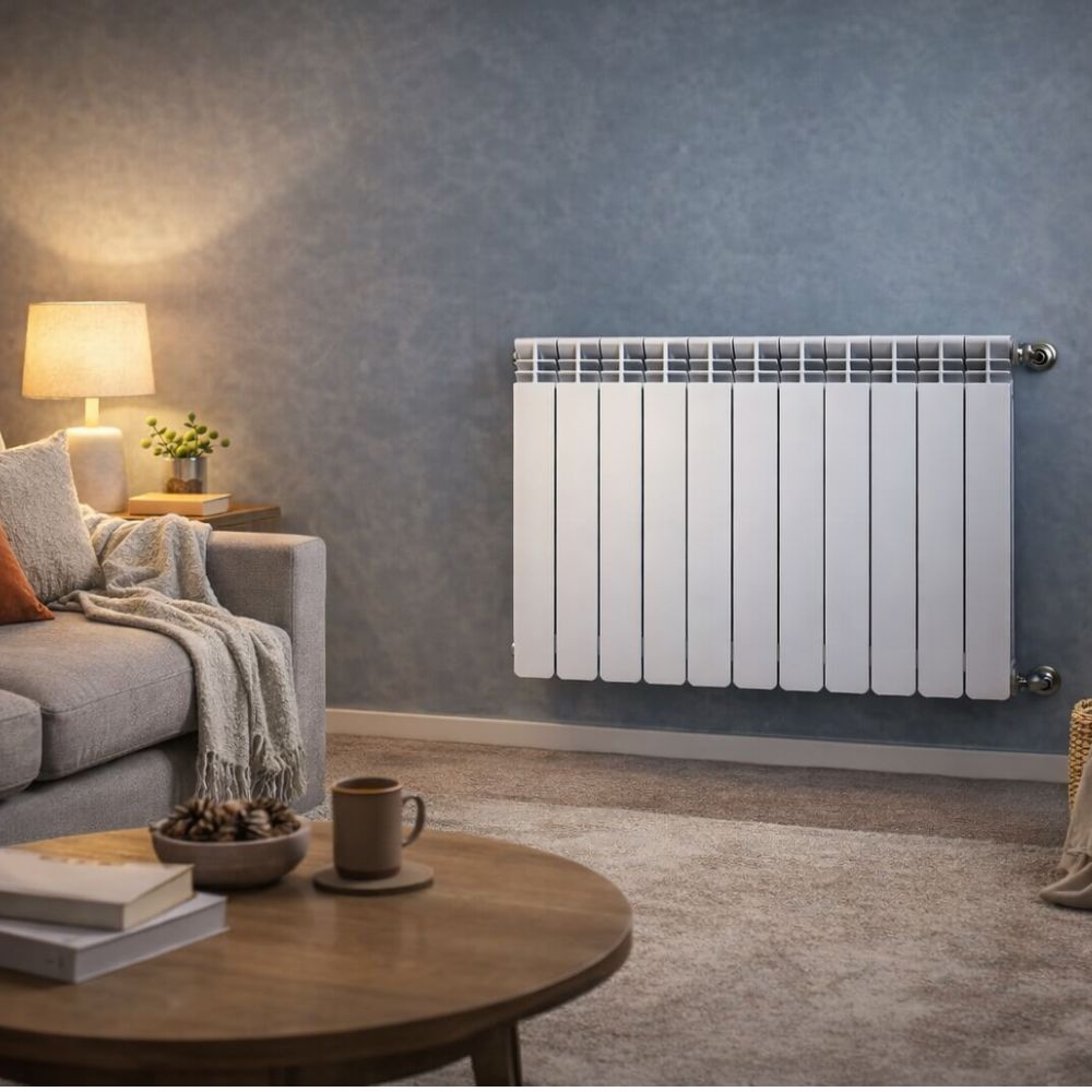 Conjunto completo de radiadores de alumínio Helyos Evo H500, 10 peças x 10 seções | Radiadores de alumínio | Radiadores |