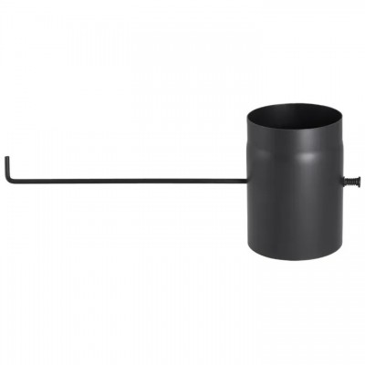 Tubo de chaminé em aço preto PARKANEX com regulador, reto, comprimento 0.25m, Ø180, Espessura 2mm - Chaminés curvas