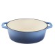 Panela de ferro fundido esmaltada, azul, oval, 33x27см |  |  |