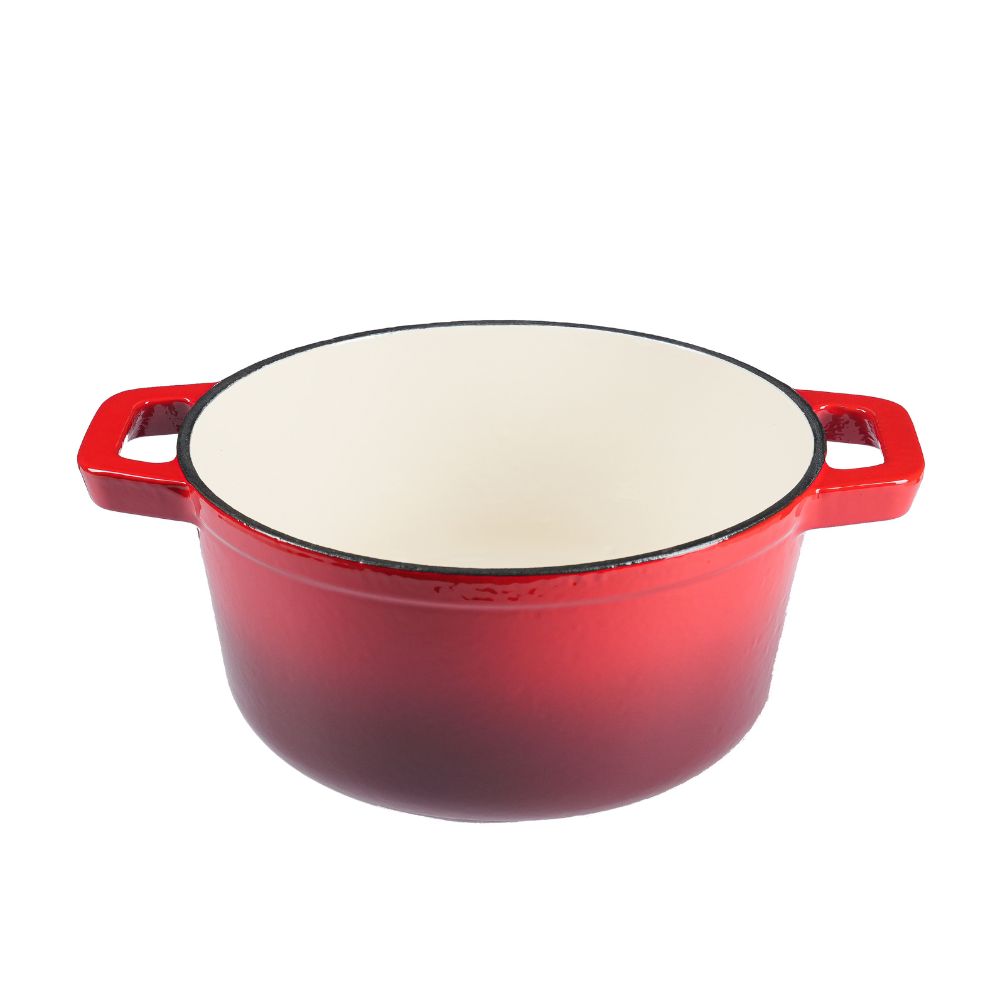 Panela de ferro fundido esmaltada, vermelha, Ф24 |  |  |