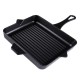 Frigideira de grelha em ferro fundido esmaltada Hosse, Black Onyx, 26x32cm | Frigideira de grelha em ferro fundido | Frigideira de ferro fundido |