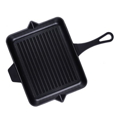 Frigideira de grelha em ferro fundido esmaltada Hosse, Black Onyx, 26x32cm - Frigideira de grelha em ferro fundido