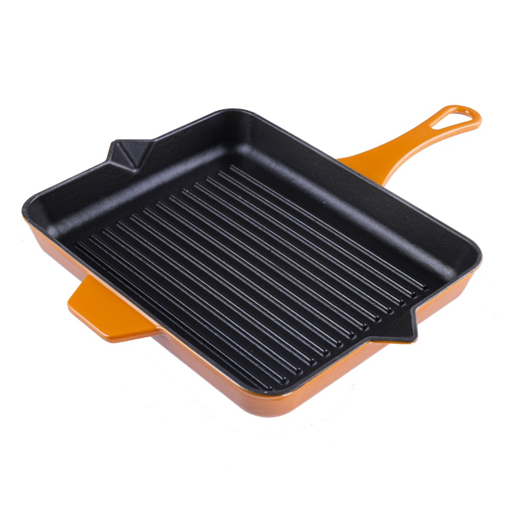 Frigideira de grelha em ferro fundido esmaltada Hosse, Dijon, 26x32cm | Frigideira de grelha em ferro fundido | Frigideira de ferro fundido |