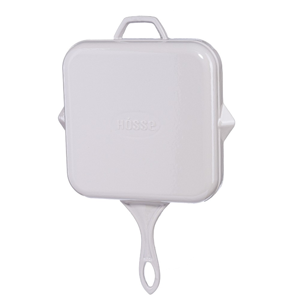 Frigideira de grelha em ferro fundido esmaltada Hosse, Ivory, 28x28cm | Frigideira de grelha em ferro fundido | Frigideira de ferro fundido |