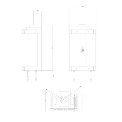 Lareira a gás Velmora Fire GAS STANDING PANORAMA, 3.9kW - 6.0kW - Lareiras a gás
