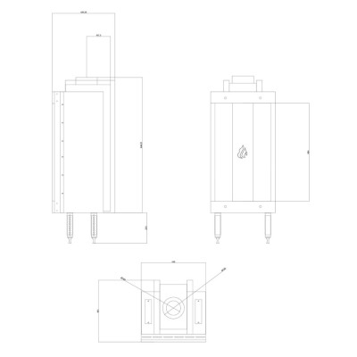 Lareira a gás Velmora Fire GAS STANDING TUNNEL, 3.9kW - 6.0kW - Lareiras a gás