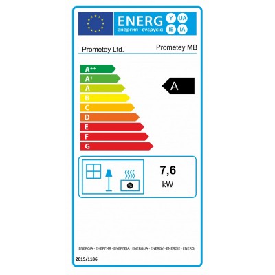 Salamandra a lenha Prometey “Metal top”, 7.6kW - Salamandras a lenha