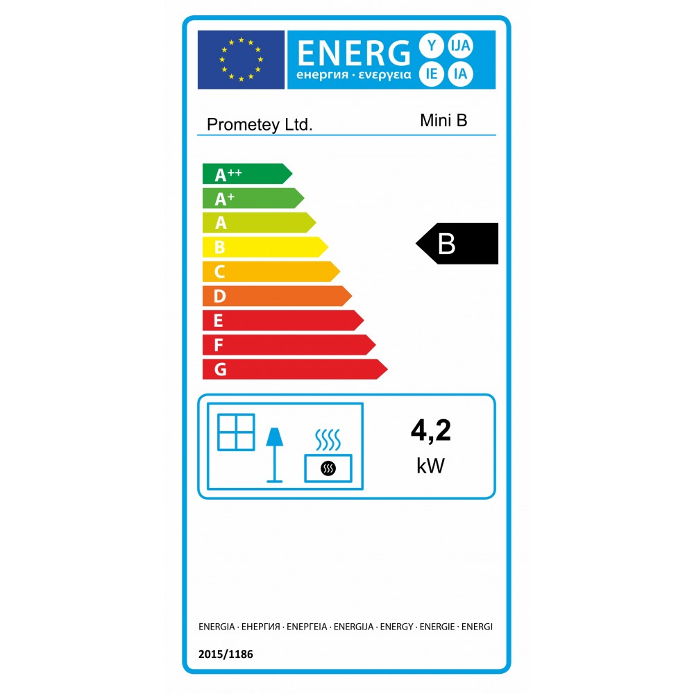 Salamandra a lenha Prometey Mini B, 4.2kW | Salamandras a lenha |  |