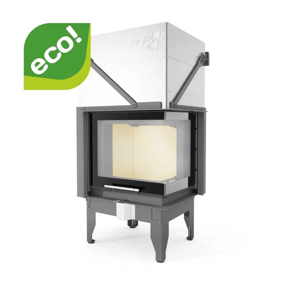 Lareira a lenha UNIFLAM 660 DURO com condutas de ar e alimentação de ar, lado direito, 10,25 kW | Lareiras modernas | Lareiras |