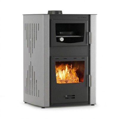 Salamandra a lenha para aquecimento central com forno Velmora Fire ATS HYDRO ΜΑSΙΝΑ 90-25 cinza, 25kW - Produtos para comparar