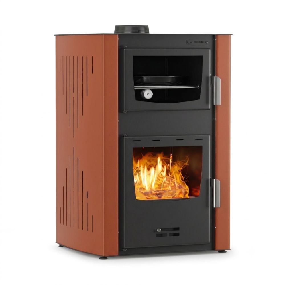 Salamandra a lenha para aquecimento central com forno Velmora Fire ATS HYDRO ΜΑSΙΝΑ 90-25 terracota, 25kW | Salamandras a lenha para aquecimento central | Salamandras a lenha |