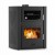 Salamandra a lenha para aquecimento central com forno Velmora Fire ATS HYDRO MASINA 90-30 preto, 35kW