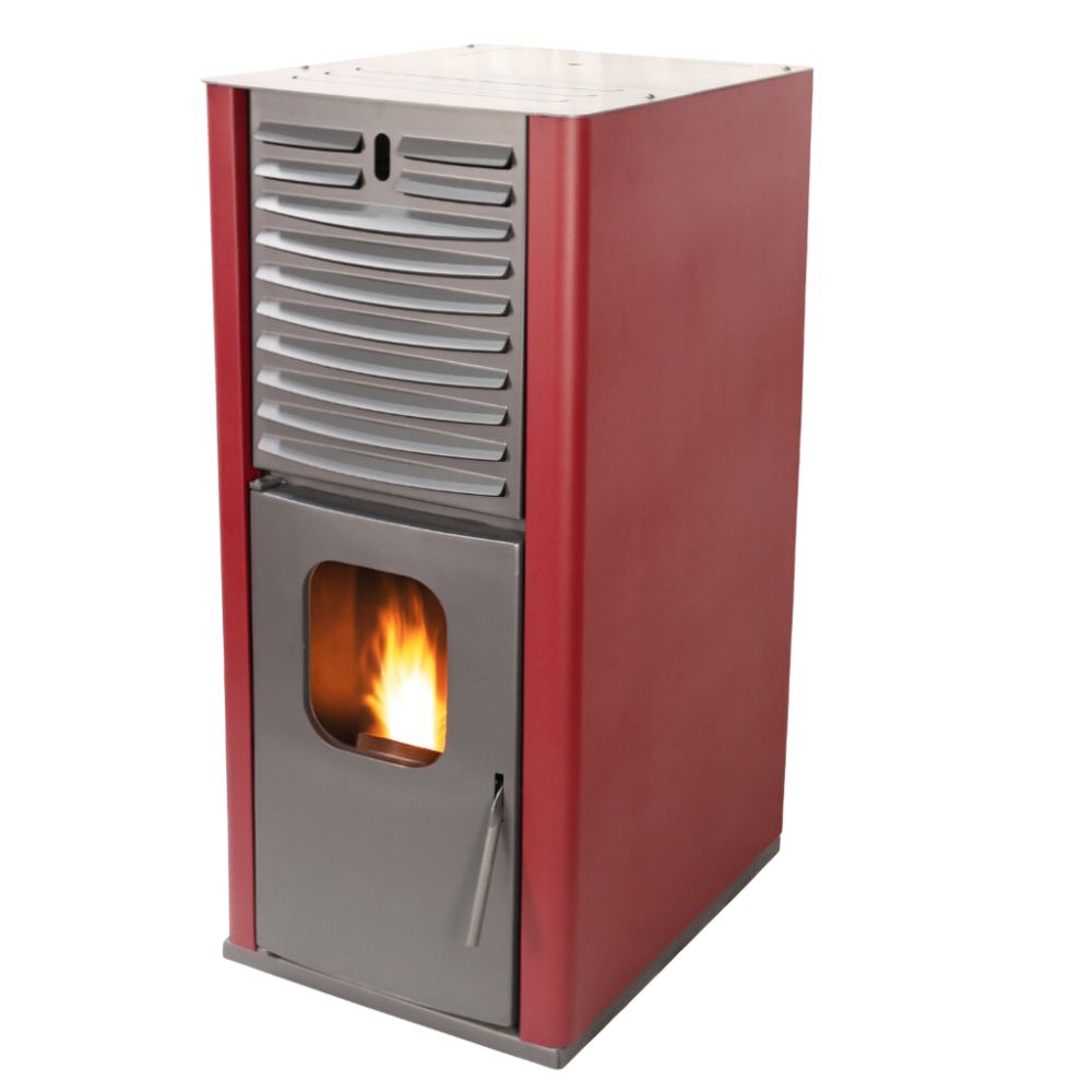 Salamandra a pellets para aquecimento central Mytherm IOLI TSA 18 vermelho, com ventilador, 18kW | Salamandras a pellets para aquecimento central | Salamandras a pellets |