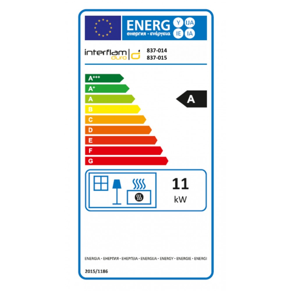 Lareira a lenha UNIFLAM 600 DURO S com alimentação de ar, lado direito, 11kW | Lareiras modernas | Lareiras |