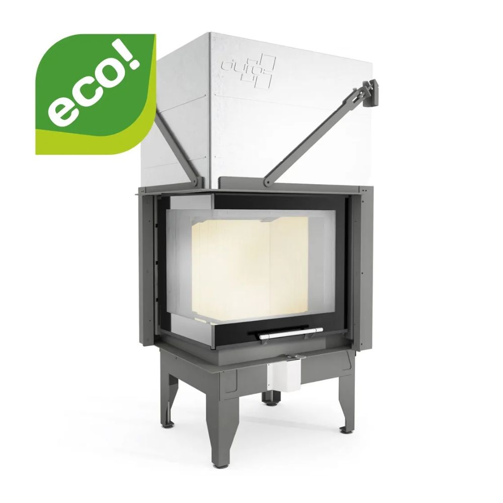 Lareira a lenha UNIFLAM 660 DURO com condutas de ar e alimentação de ar, lado esquerdo, 10,25 kW | Lareiras modernas | Lareiras |