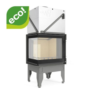 Lareira a lenha UNIFLAM 660 DURO com condutas de ar e alimentação de ar, lado esquerdo, 10 kW - Lareiras