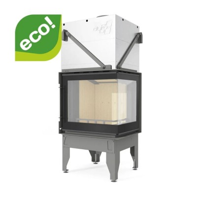 Lareira a lenha UNIFLAM 660 DURO com condutas de ar e alimentação de ar, lado direito, 10 kW - Lareiras