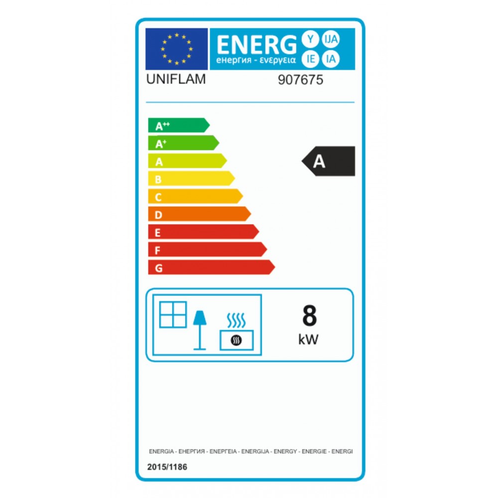 Lareira a lenha UNIFLAM 700 ECO com registo, 8kW | Lareiras ferro fundido | Lareiras |