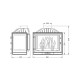Lareira a lenha UNIFLAM 700 STANDARD com registo, lado esquerdo, 14kW | Lareiras ferro fundido | Lareiras |