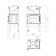 Lareira a lenha UNIFLAM 760 DURO com condutas de ar e alimentação de ar, lado direito, 10,8 kW | Lareiras modernas | Lareiras |