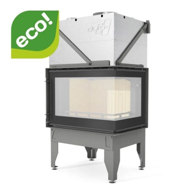 Lareira a lenha UNIFLAM 760 DURO com condutas de ar e alimentação de ar, lado direito, 10,8 kW - Lareiras