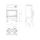 Lareira a lenha UNIFLAM 860 DURO com condutas de ar e alimentação de ar, 13 kW | Lareiras modernas | Lareiras |