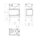 Lareira a lenha UNIFLAM 860 DURO com condutas de ar e alimentação de ar, lado esquerdo, 14,1 kW | Lareiras modernas | Lareiras |