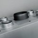 Lareira a lenha UNIFLAM 860 EVO PBS com condutas de ar e alimentação de ar, vidro curvo, lado direito, 15 kW | Lareiras modernas | Lareiras |