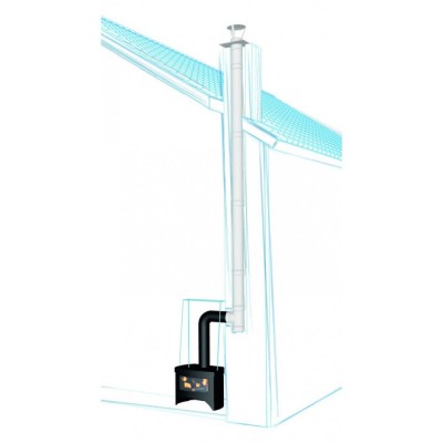 Adaptador de chaminé PARKANEX, aço, preto, Ø120-130, Espessura 2mm - Chaminés curvas